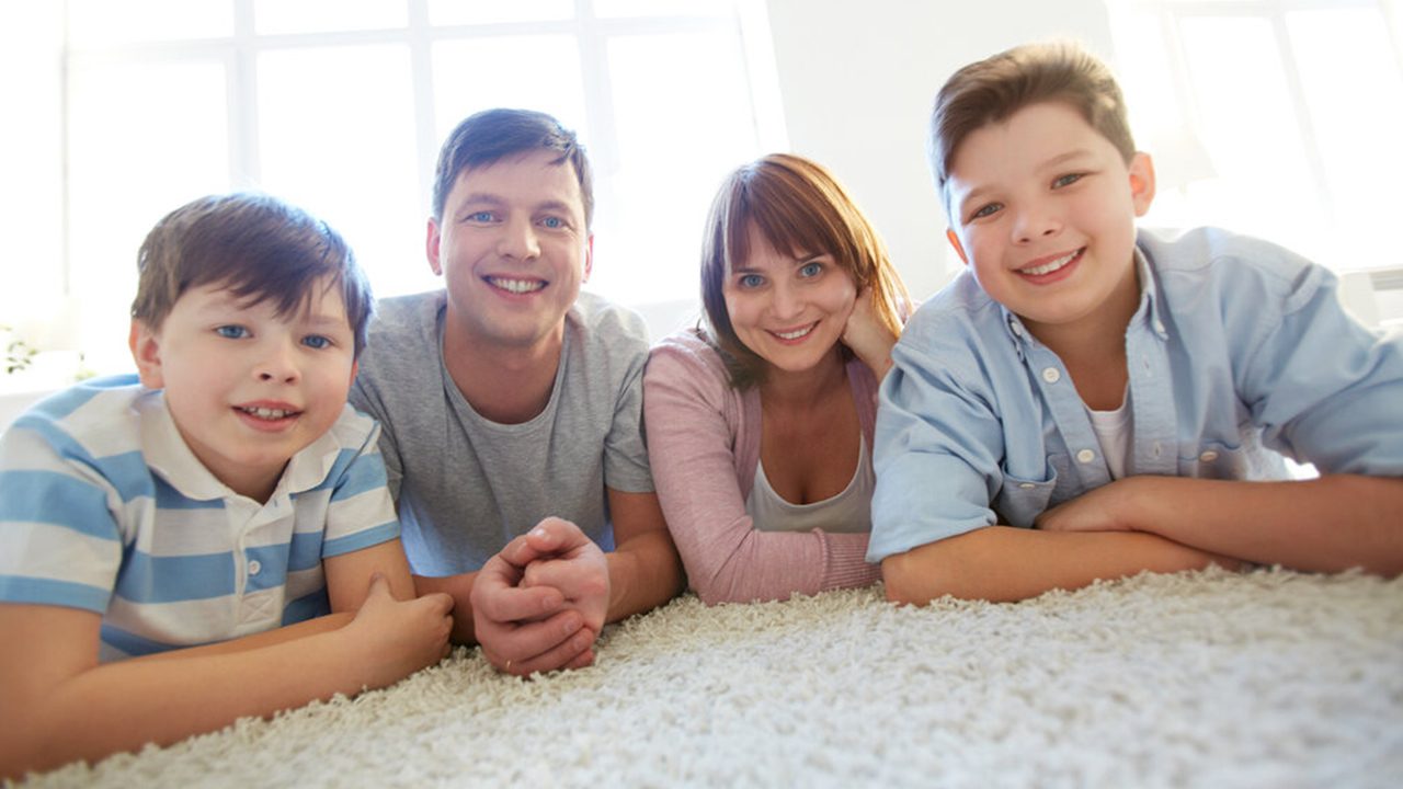 Family hanging out together