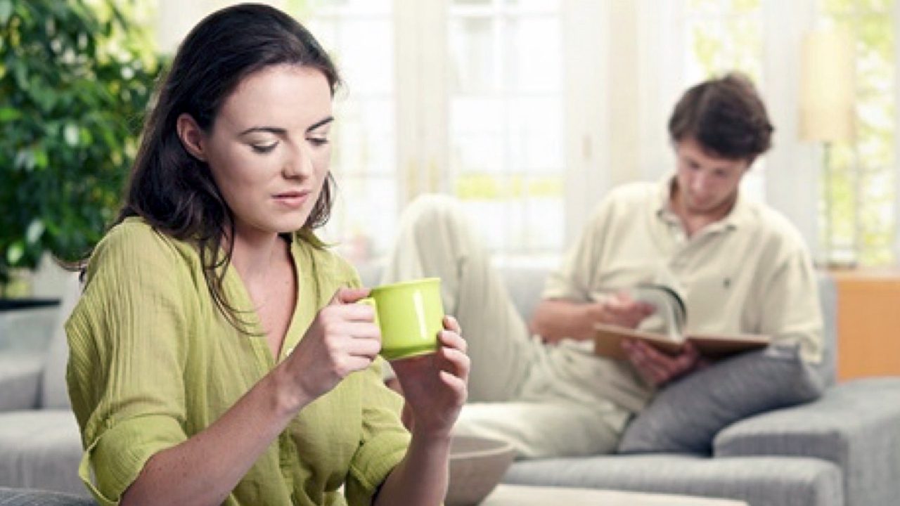 Married couple not talking to each other