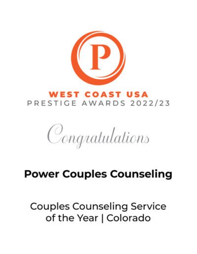 Power Couples Counseling 2022/23 CorporateLiveWire West Coast USA Prestige Award